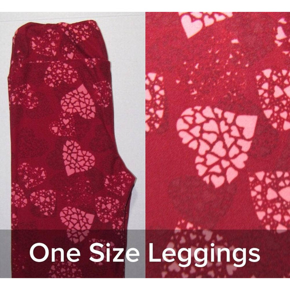 Valentine  LuLaRoe Leggings, One Size, NWT - Picture 1 of 2